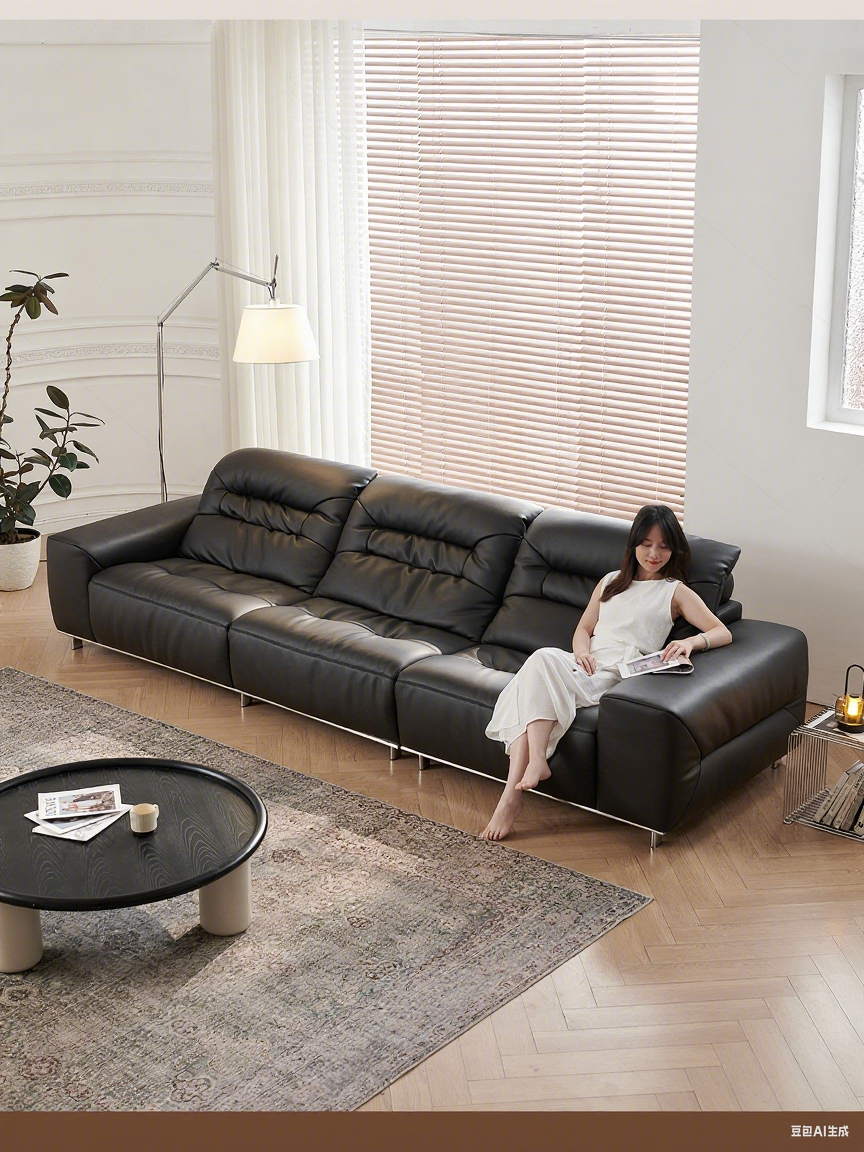 Top-Grain Leather Sofa