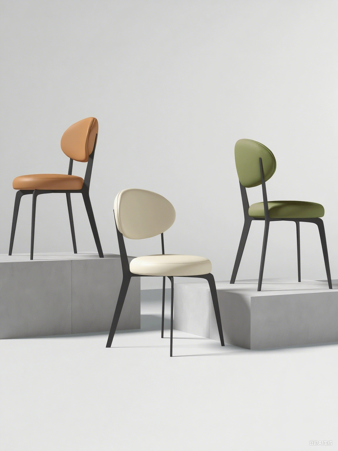 Slim Metal-Leg Dining Chair