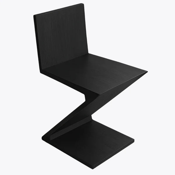Black Geometric Accent Chair