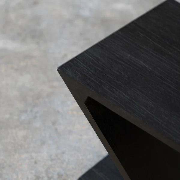 Black Geometric Accent Chair