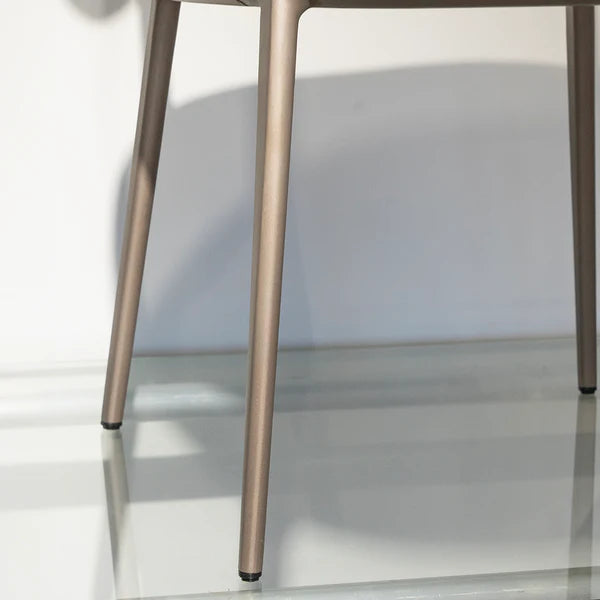 Contoured Leather Dining Chair