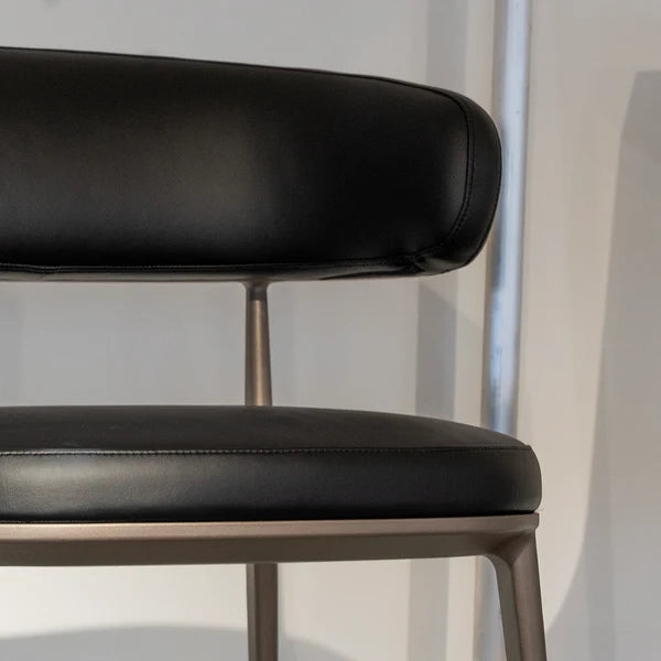 Contoured Leather Dining Chair