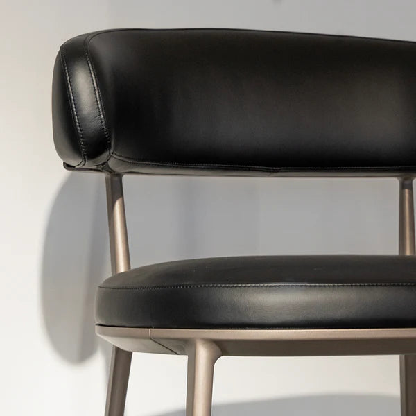 Contoured Leather Dining Chair