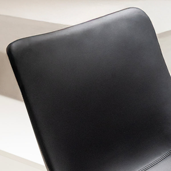 Contoured Black Leather Chair