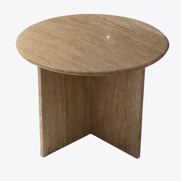 Cylindrical Stone Pedestal Table