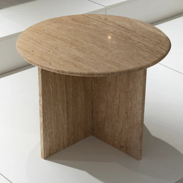 Cylindrical Stone Pedestal Table