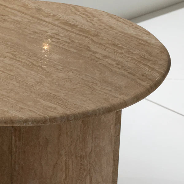 Cylindrical Stone Pedestal Table