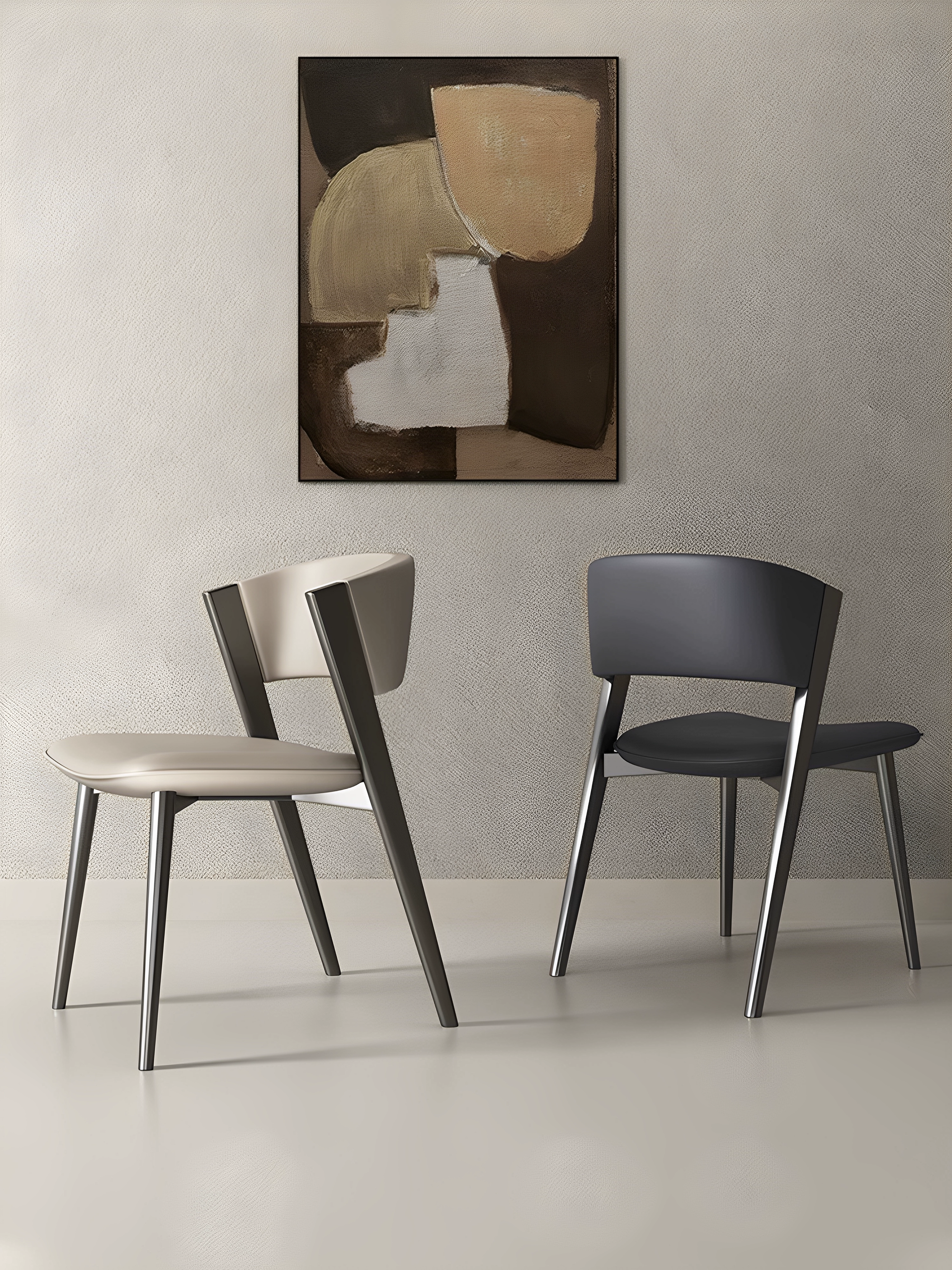 Woven Leather Accent Dining Chair