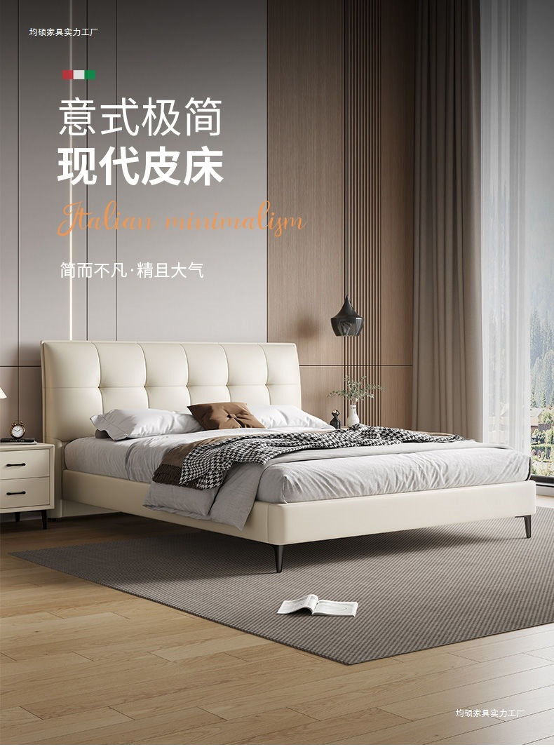 Top-Grain Leather Bed JUXL36