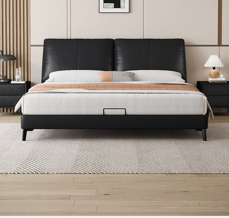 Top-Grain Leather Bed