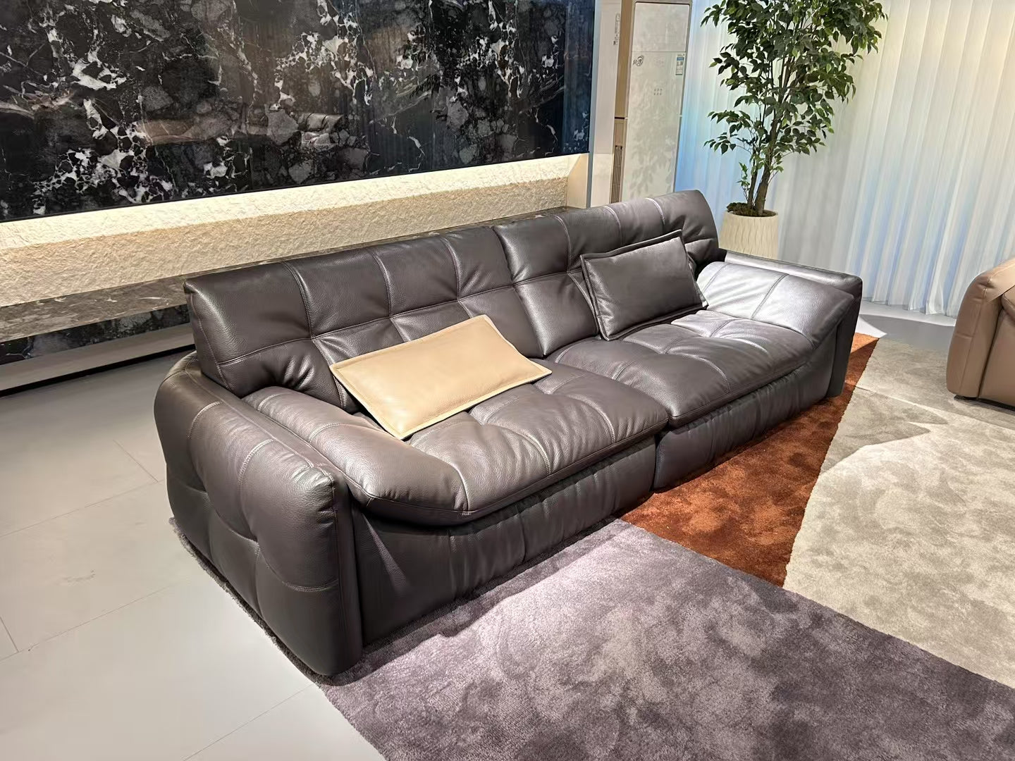 Top-Grain Leather Sofa