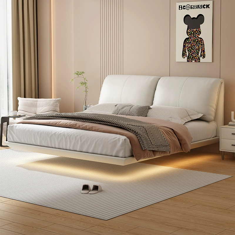 Top-Grain Leather Bed