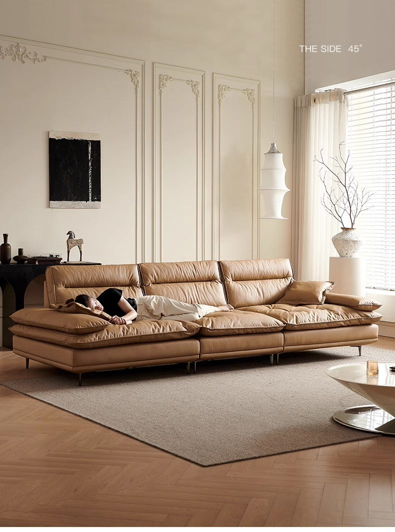 Top-Grain Leather Sofa