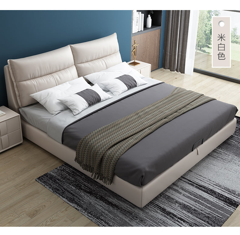 Top-Grain Leather Bed JUXYJ2444