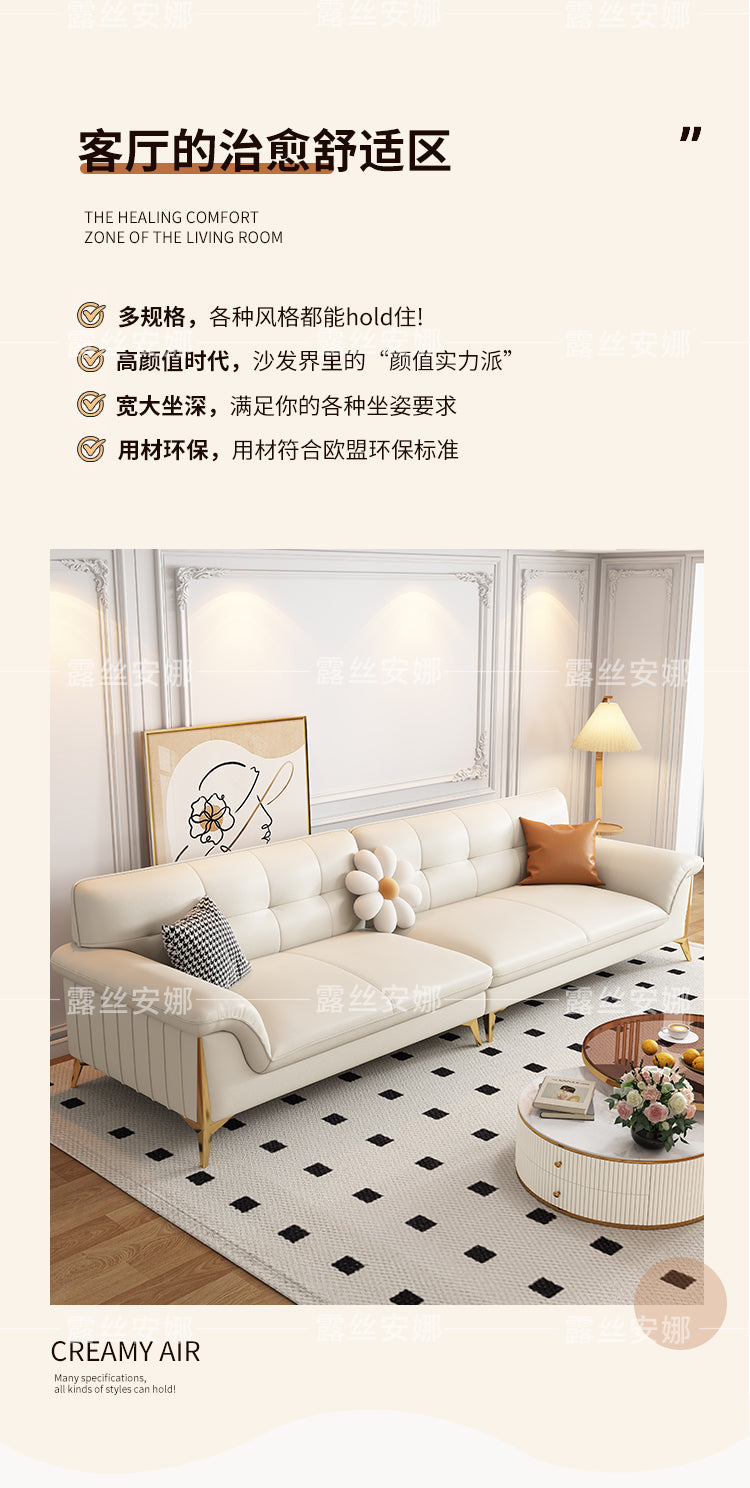 Top-Grain Leather Sofa