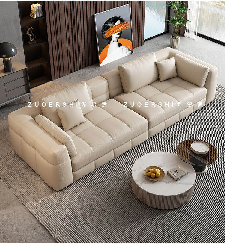 Top-Grain Leather Sofa