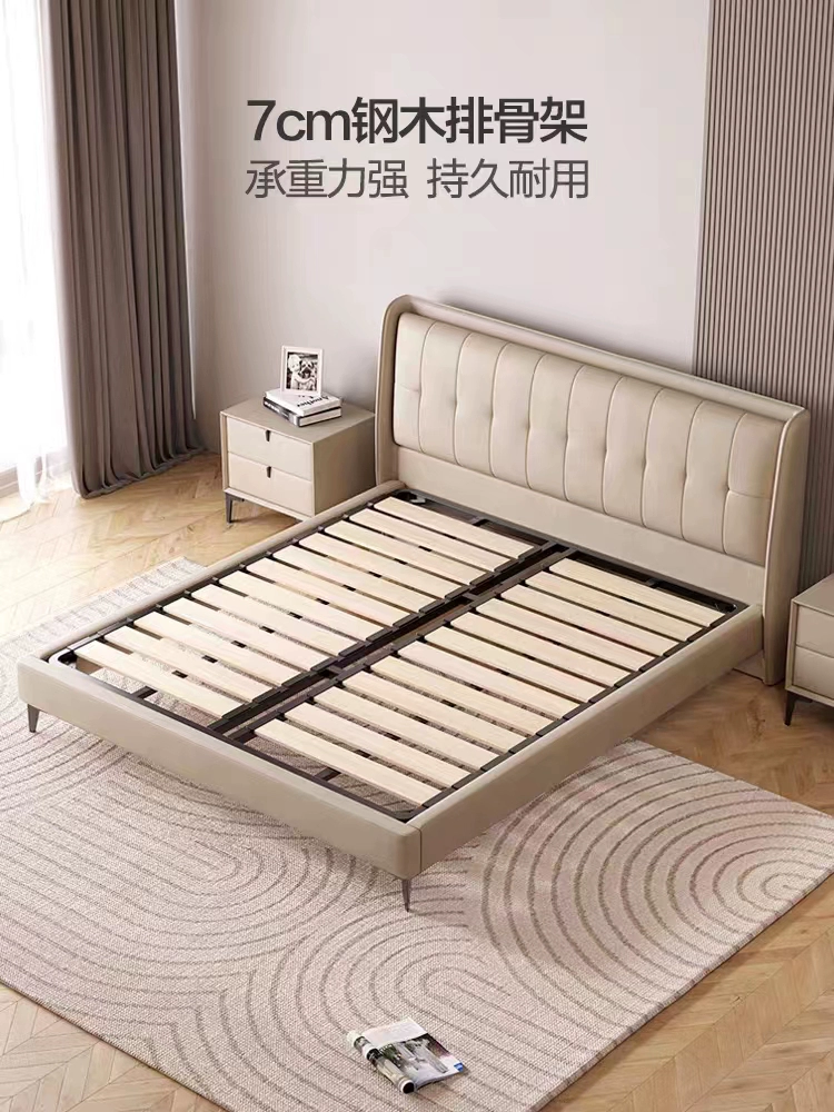 Top-Grain Leather Bed