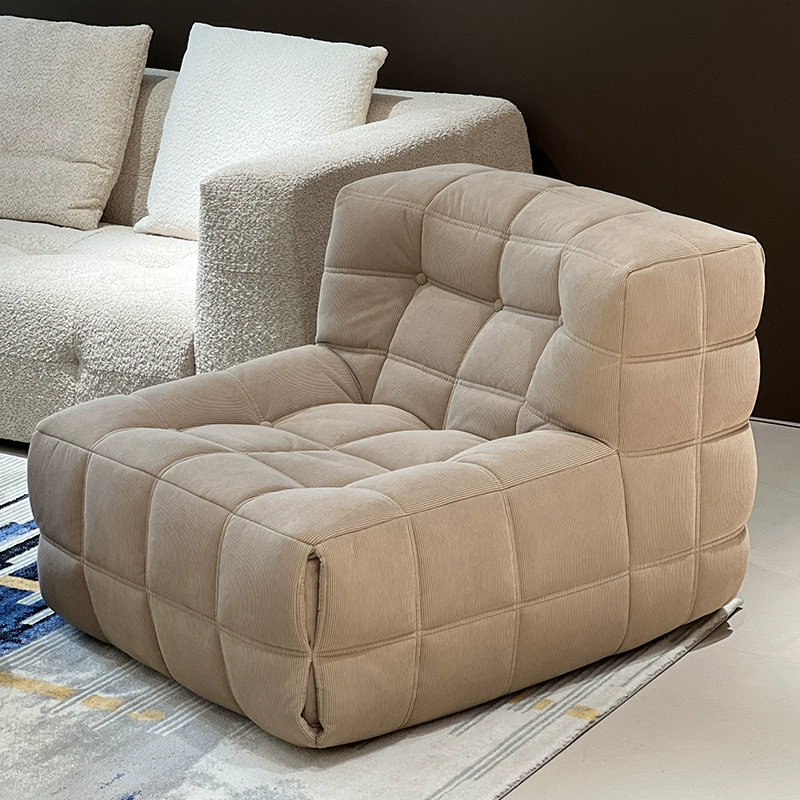 Yellow Tufted Modular Lounge Chair