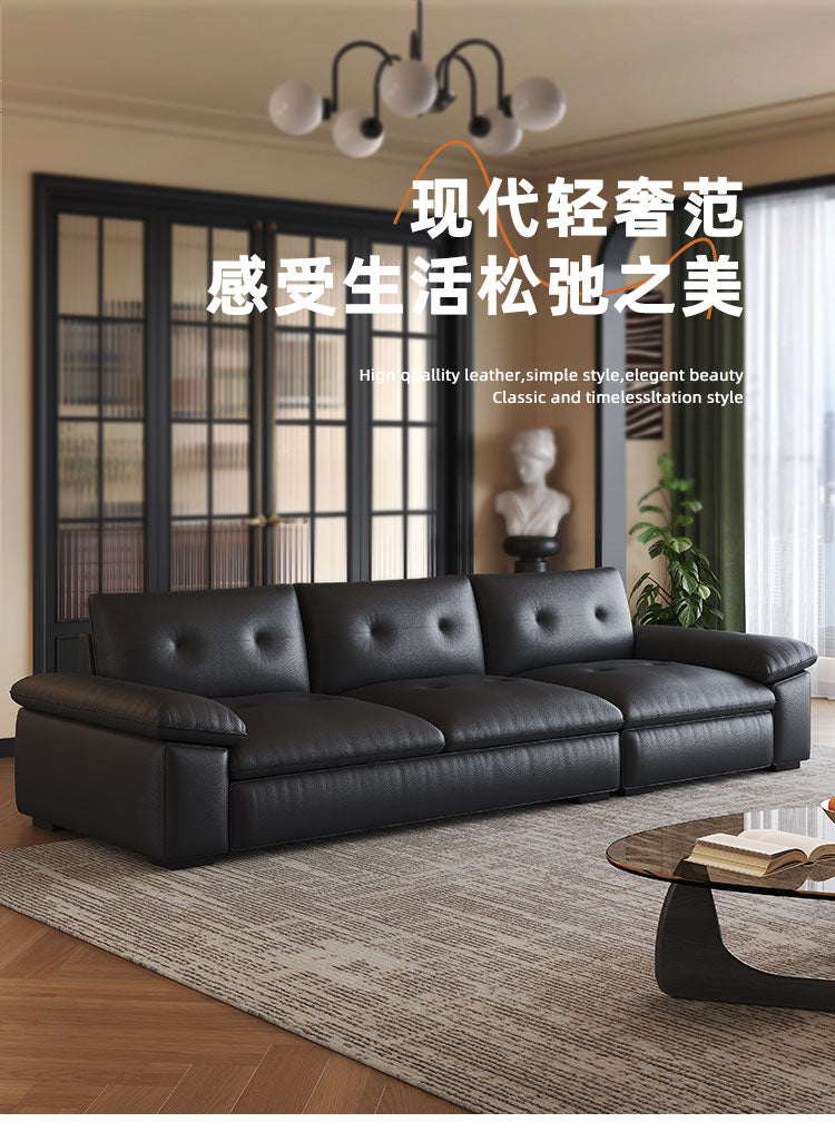 Top-Grain Leather Sofa