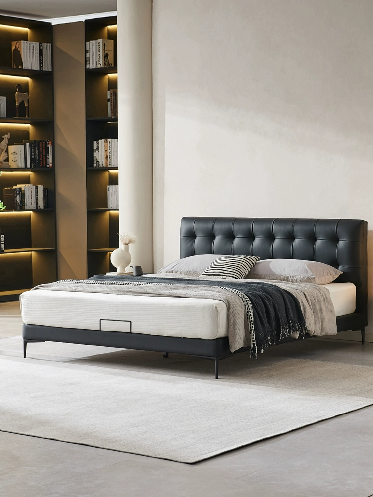 Top-Grain Leather Bed