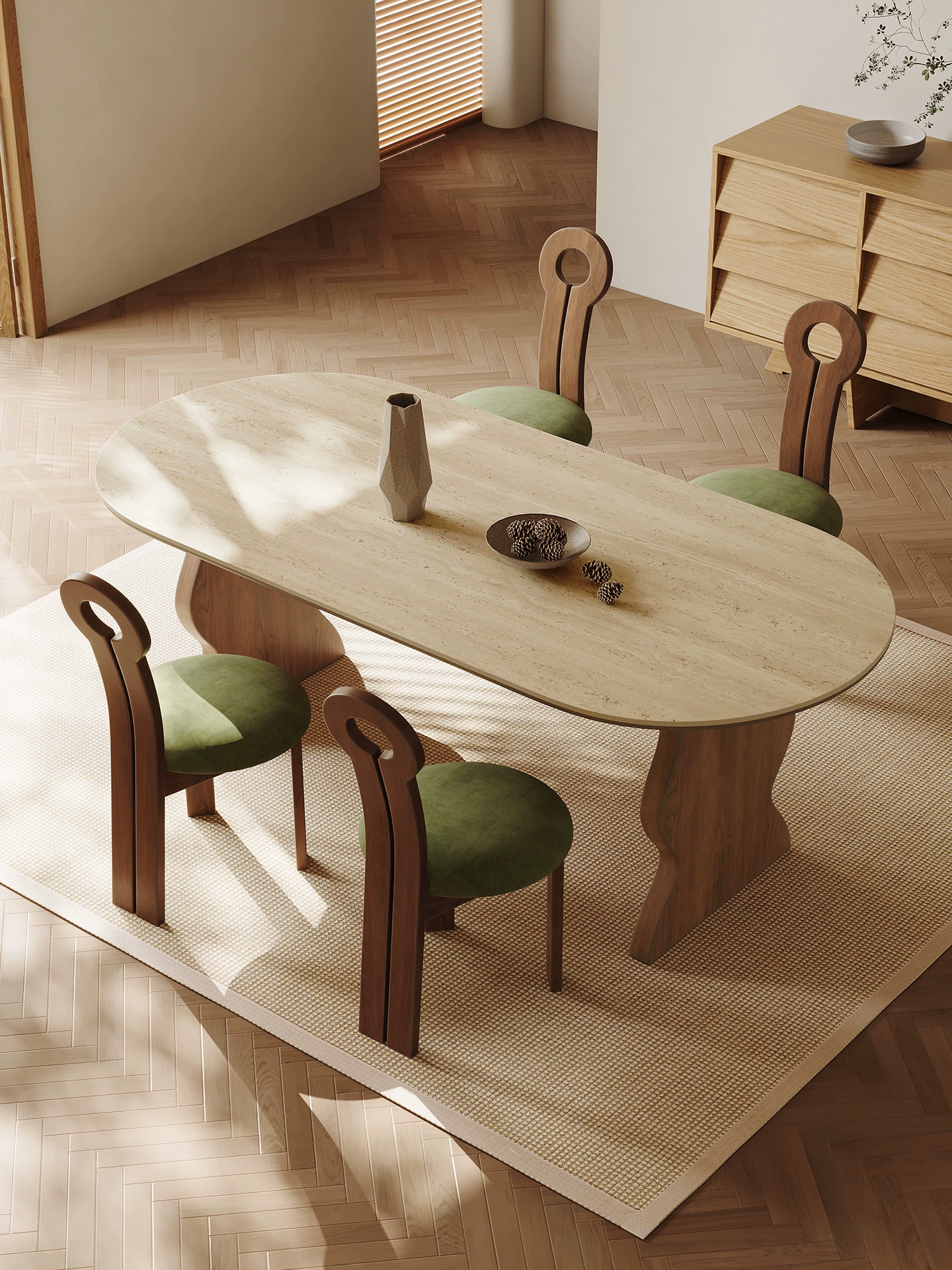 solid wood dining table
