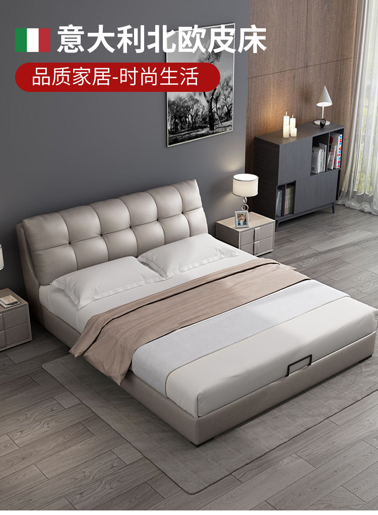 Top-Grain Leather Bed JUXYJ2446