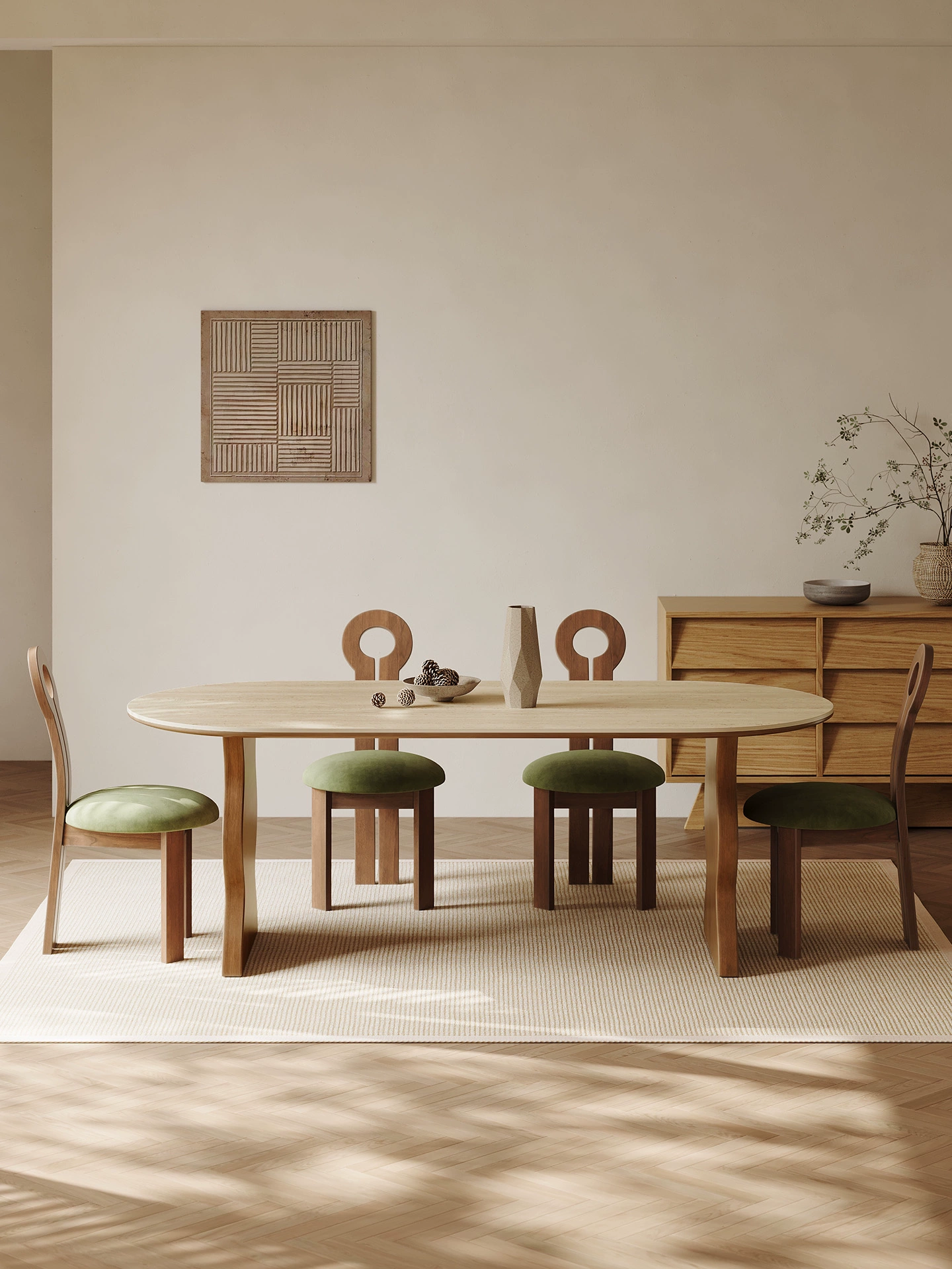 solid wood dining table