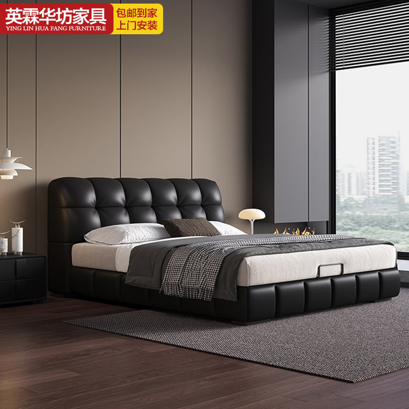 Top-Grain Leather Bed