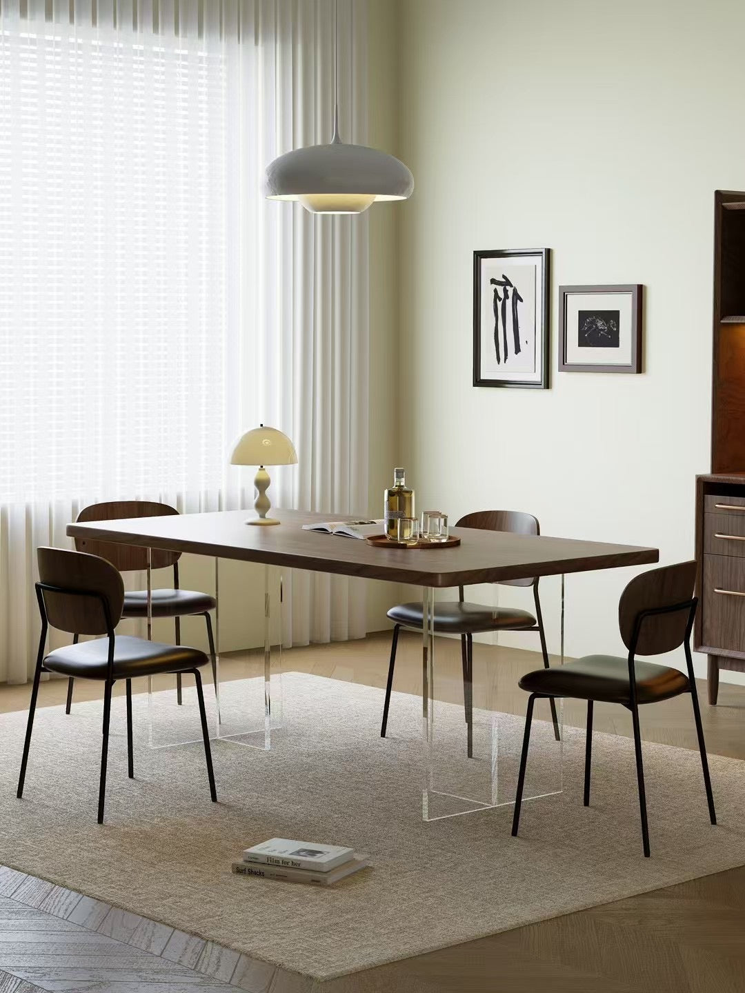 solid wood dining table