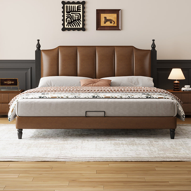 Top-Grain Leather Bed