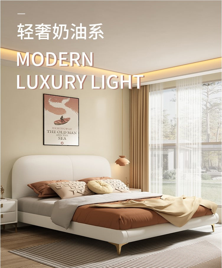 Top-Grain Leather Bed JUXL134