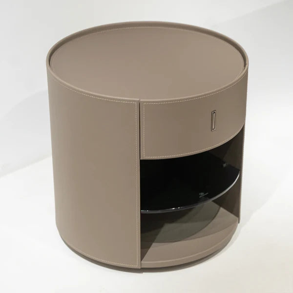 Wrapped Cylinder Nightstand