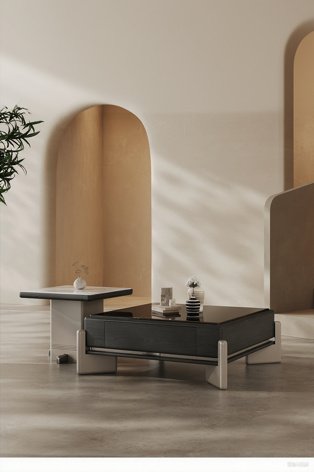 square microcrystalline stone Coffee TableCombination