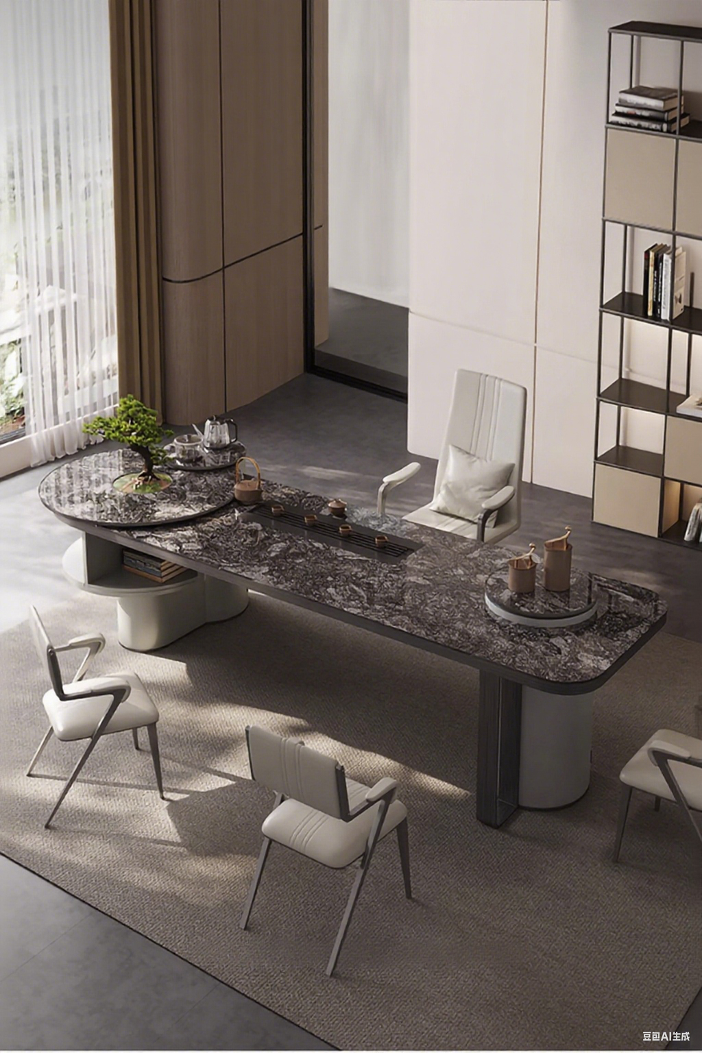 Virex Stone Executive Tea Table