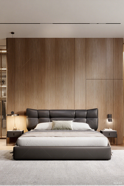 Top-Grain Leather Bed