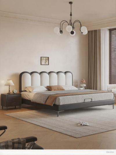 Top-Grain Leather Bed