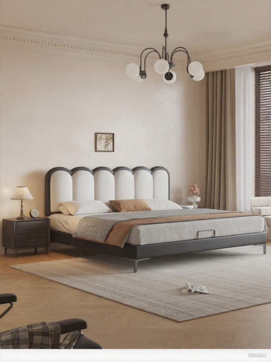 Top-Grain Leather Bed