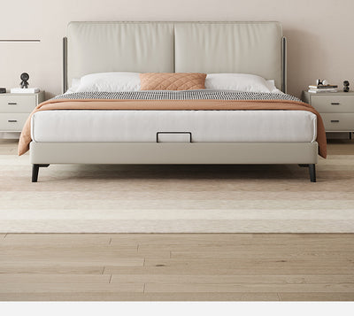 Top-Grain Leather Bed