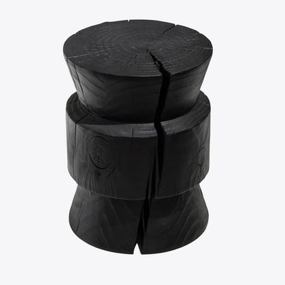 Carved Wood Accent Stool