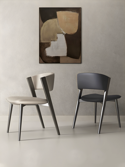 Woven Leather Accent Dining Chair