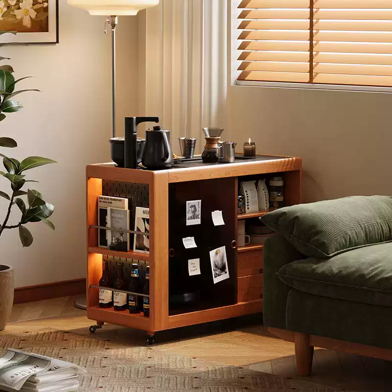 South American Walnut/Cherry Standard Enamel Kettle Side Table