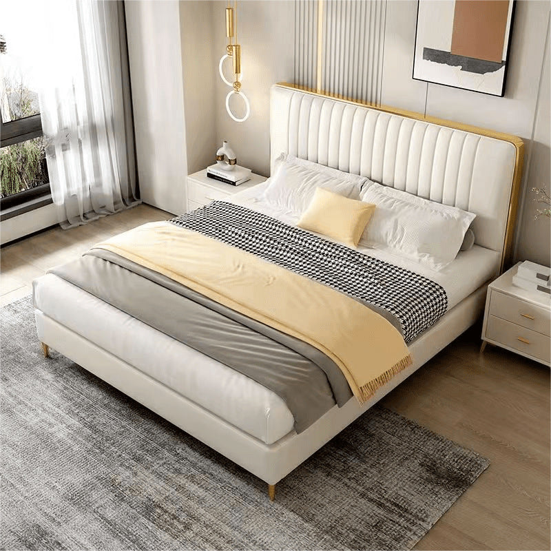 Top-Grain Leather Bed JUXL87