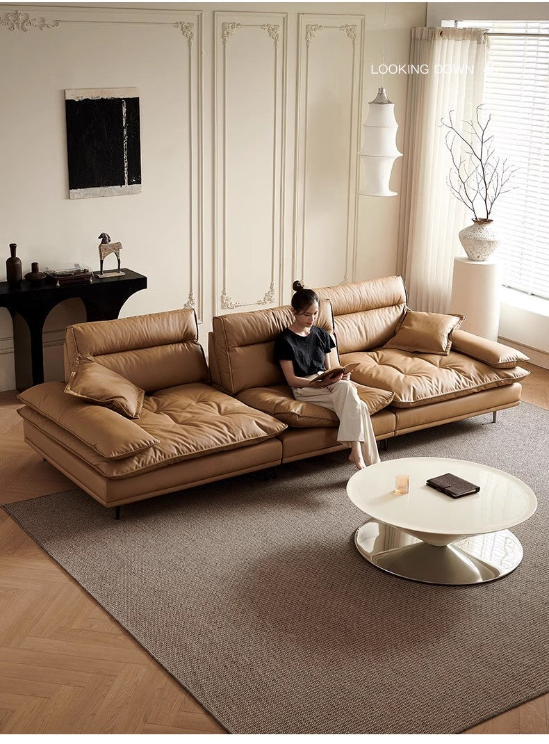 Top-Grain Leather Sofa