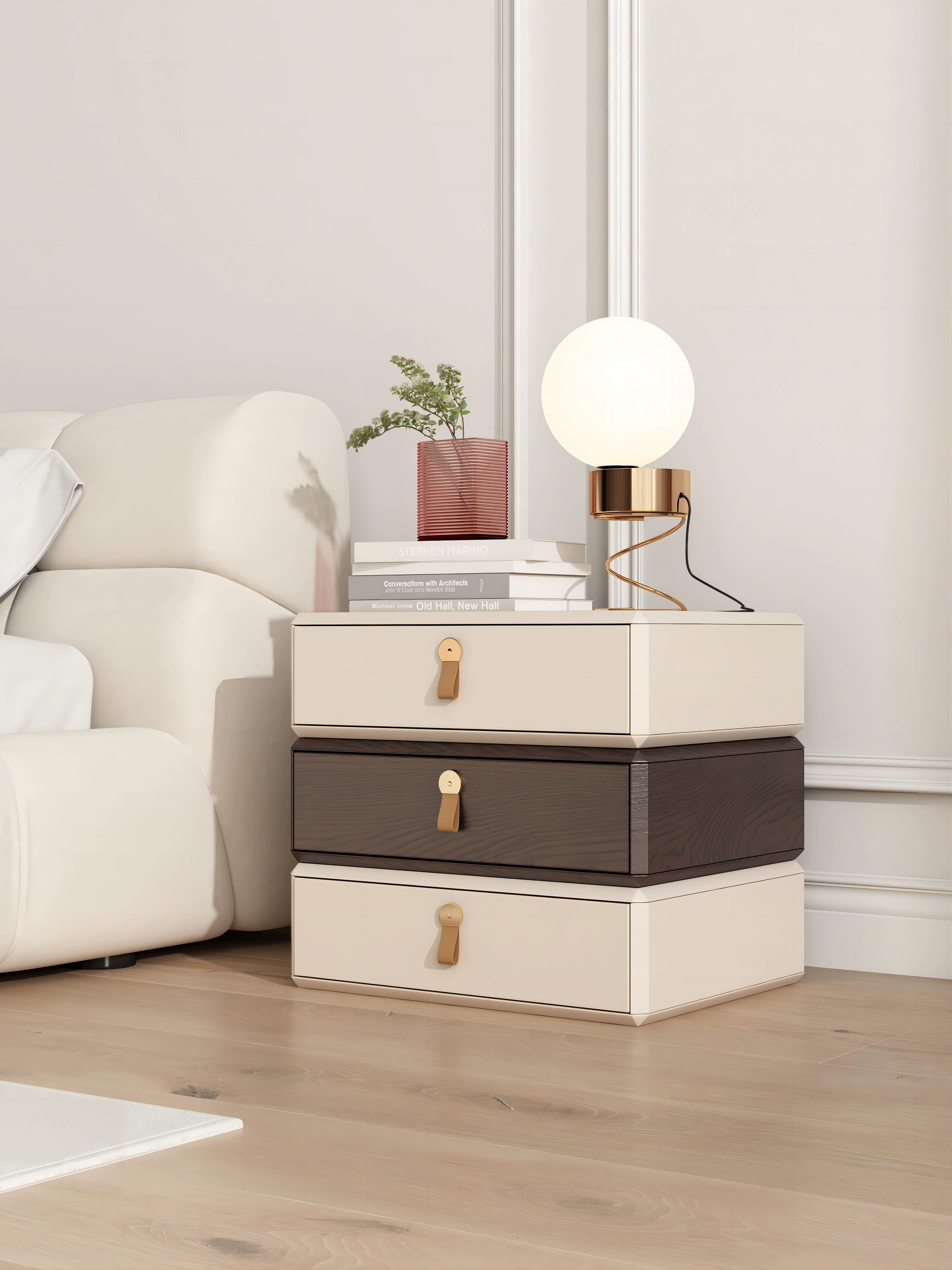 Stacked Floating Drawer Bedside Table
