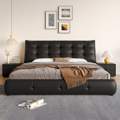 Top-Grain Leather Bed