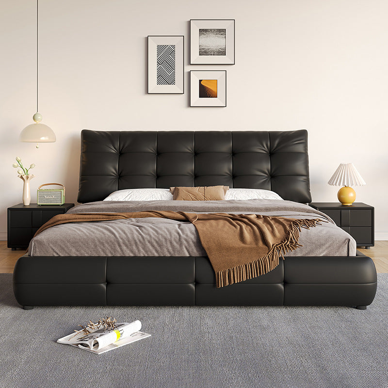 Top-Grain Leather Bed