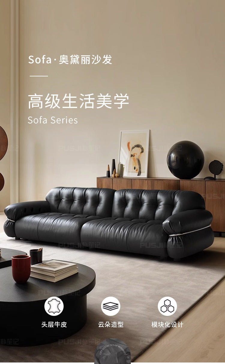 Top-Grain Leather Sofa