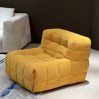 Yellow Tufted Modular Lounge Chair
