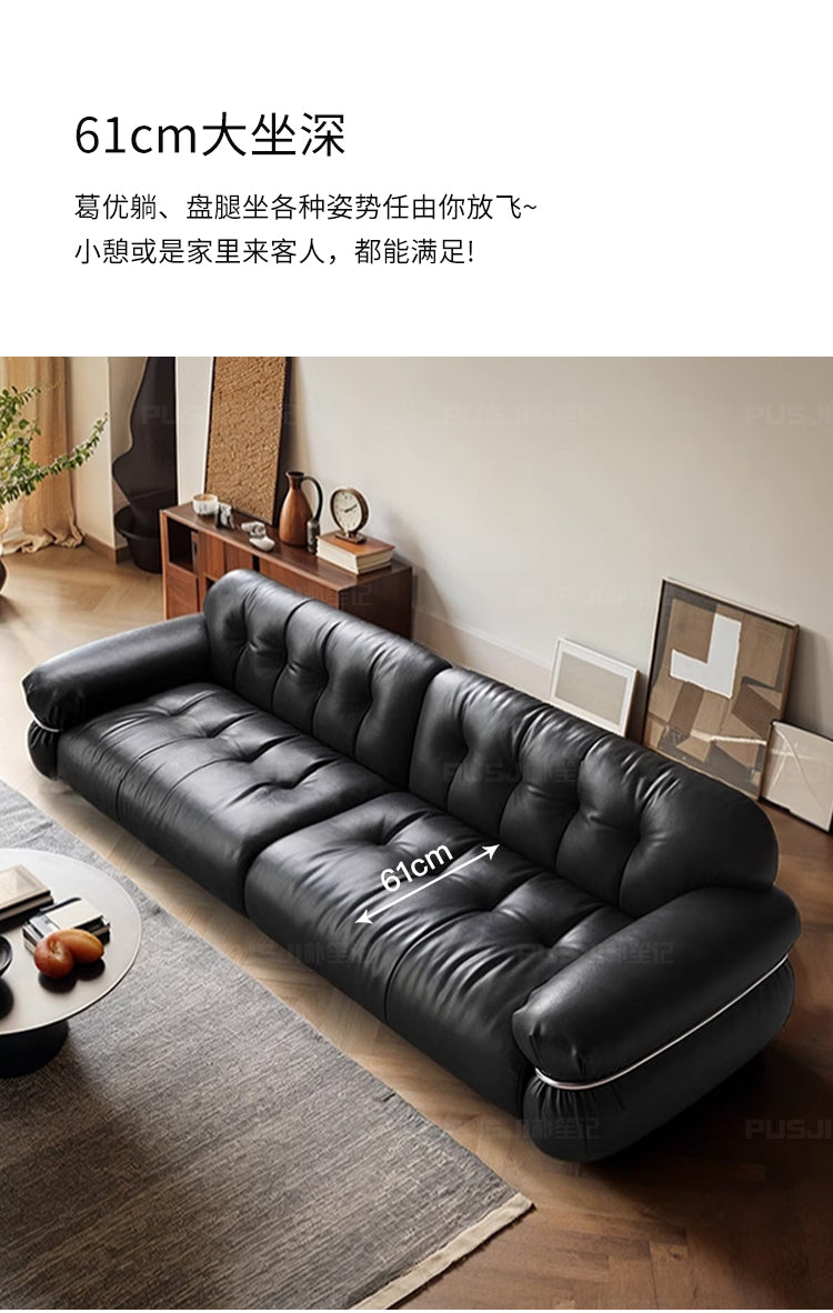 Top-Grain Leather Sofa