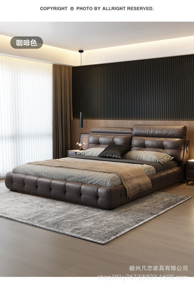 Top-Grain Leather Bed